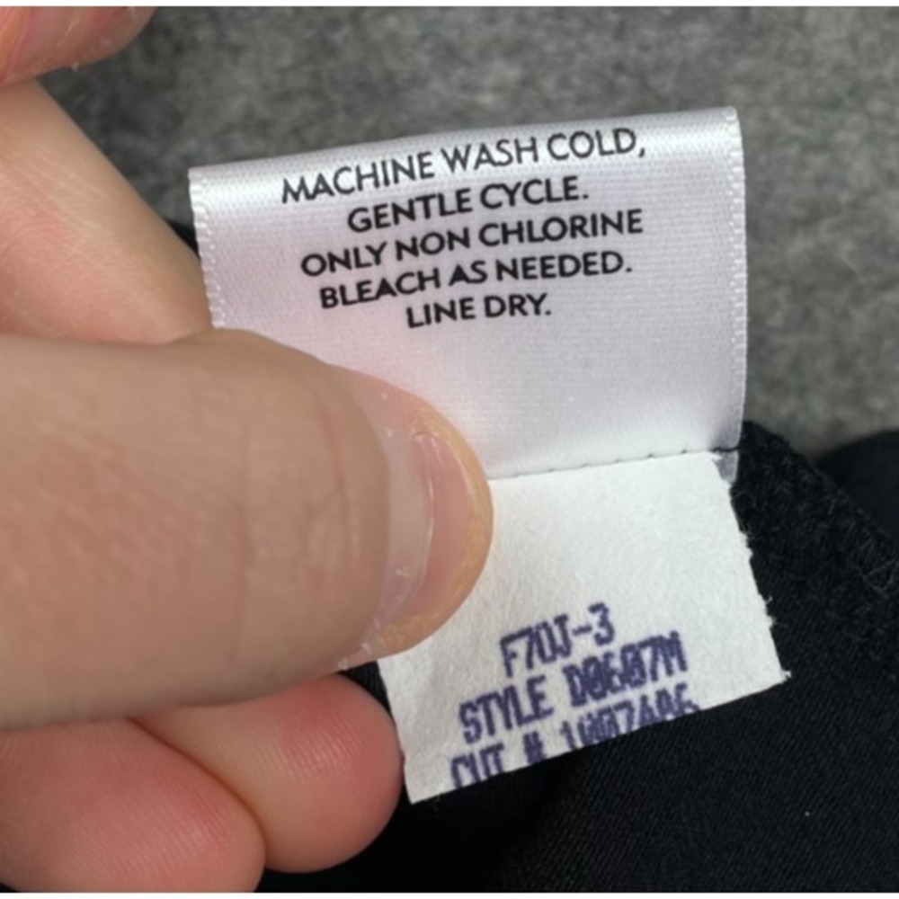 Eileen Fisher Dress Black XL Organic Cotton - Picture 5 of 13